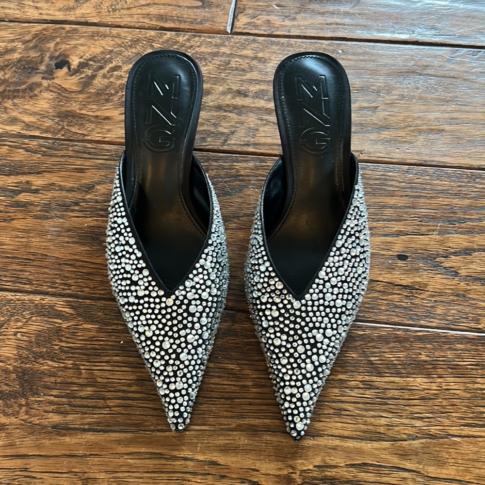 Mango MNG sparkle heels rhinestones